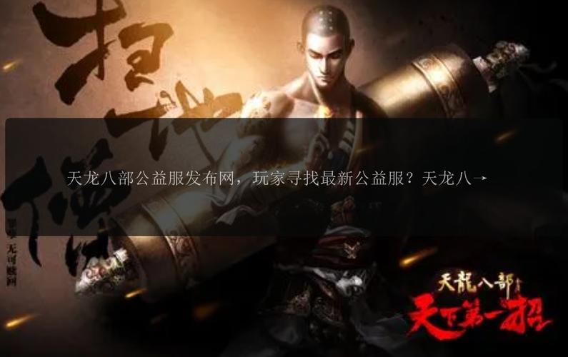 天龙八部公益服发布网：丰富资源与活跃玩家交流平台